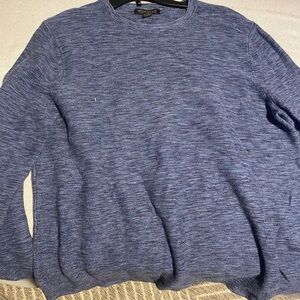 Banana Republic denim blue heather knit crew neck sweater